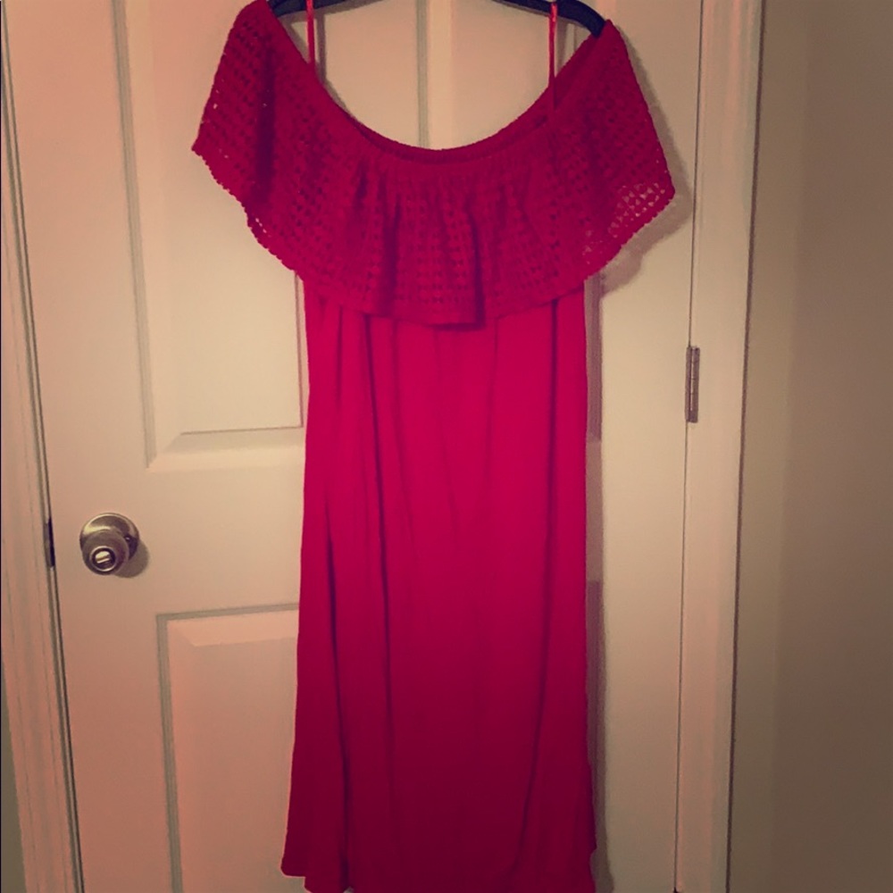 NWT Off Shoulder Lane Bryant Plus Size Red Dress